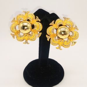 Runway Xtra large rare vintage earrings Prince Kamy Yar Paris France